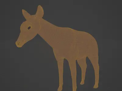 Okapi wild giraffe model Low-poly 3D model