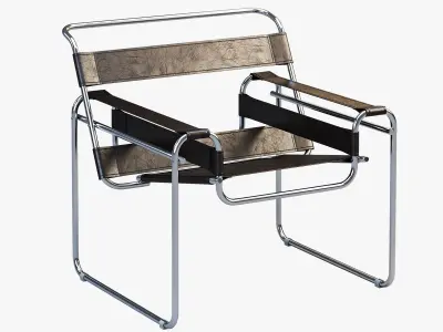 Wassily Chair by Marcel Breuer 4 options 3D model