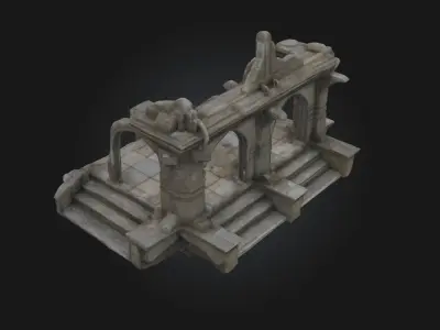 Ancient Ruins Archway  Timeless Gateway to Forgotten Realms 3D model