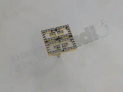 Highly luxury Givenchy design earring 3d model 3D print model