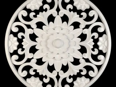 Decorative Wall Rosettes 06 3D model