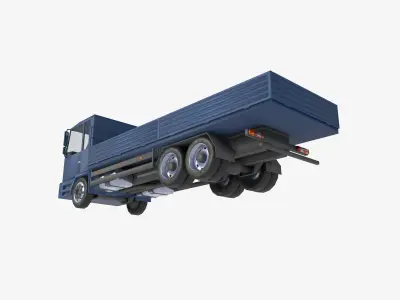 board truck Low-poly 3D model