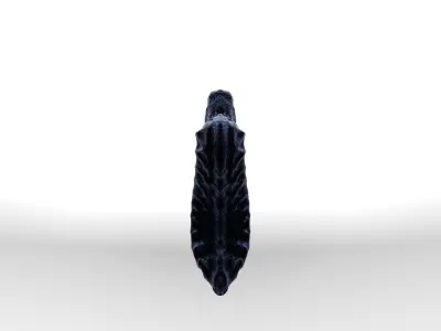 Alien Snake Monster Low-poly 3D model