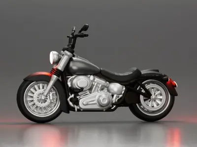 attractive girl on motorbike shorts mini jacket with curly hair 3D print model