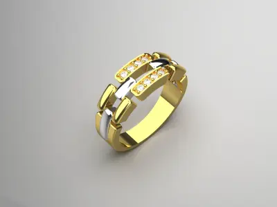 Luxury man Rolex design diamond ring model ror0027 3D print model