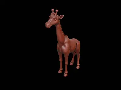 Giraffe Animal Sculpture 3D print model purchase