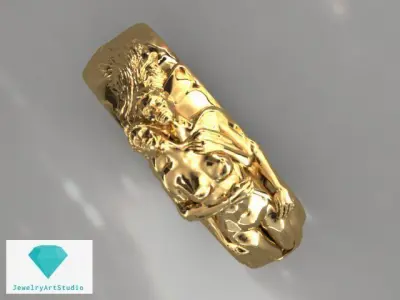 Ring Love Man  and Woman Free 3D print model