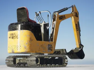 ZBL Mini Excavator - Unreal Project Low-poly 3D model