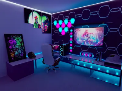 Luxury Gaming Room 3D model