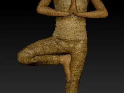 Young woman practicing yoga 267 Low-poly 3D model