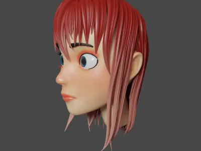 Low Poly Cartoon Girl Low-poly 3D model