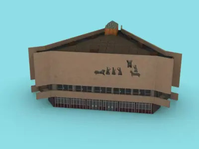Yerevan Chess House Low-poly 3D model