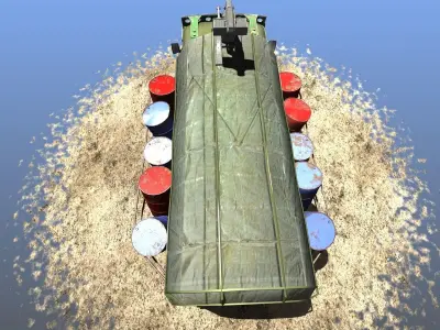 Offroad Battle Car 03 Free low-poly 3D model