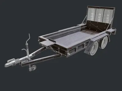 Plant Trailer - Trailer - Vehicle Trailer - Transportation  Low-poly 3D model