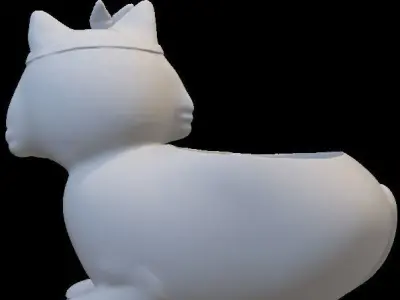 Fox pot planter 3d model stl for 3d printing  3D print model