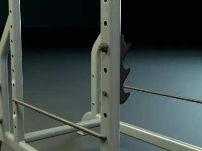 Squat Rack PBR Low-poly 3D model