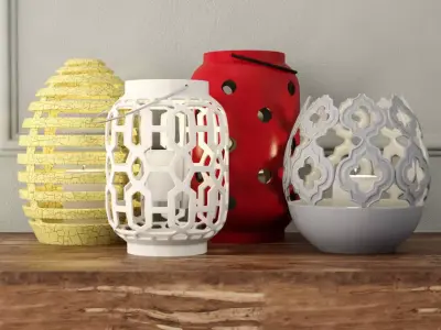 Ceramic Lanterns 2 3D model