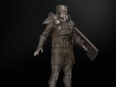NPC Knight 8 Low-poly 3D model