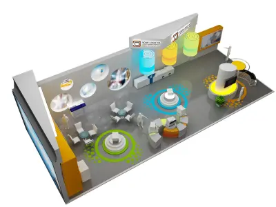  Booth Exhibition Stand a465e 3D model