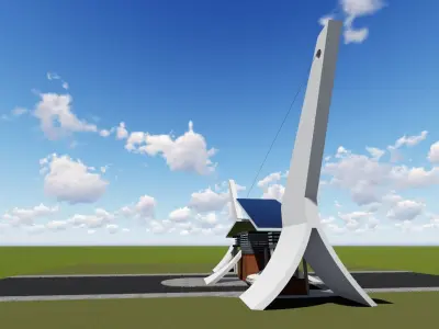 Guard House Low-poly 3D model