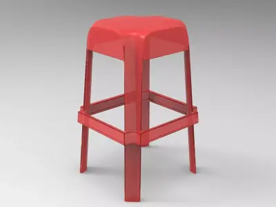 Ruba Bar Stool Low-poly 3D model