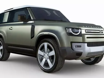 Land Rover Defender 90 2020 Low-poly 3D model