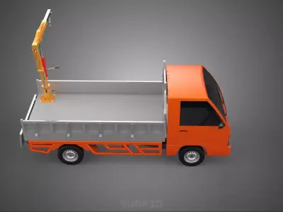 TAILGATE REAR GATE HYDRAULIC JACK LIFT HOIST CRANE PICKUP TRUCK 3D model