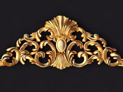 Central decor ornament for furniture 3D model 322