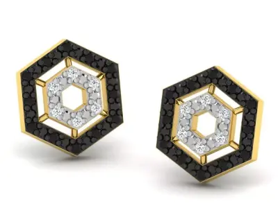 Solitaire Earring 3D print model