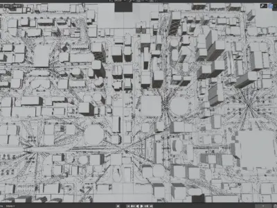 LifeCity Medium Version Low-poly 3D model