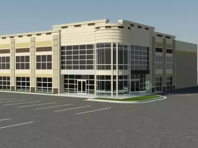 Car Dealership - Retail Building 3D model