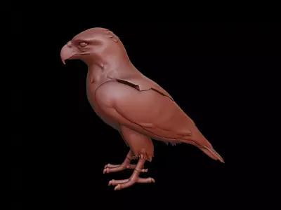 Hawk Animal Sculpture 3D print model buy