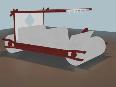 Fred Flintstone car Free 3D model
