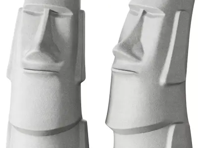 Moai garden sculpture 3D model