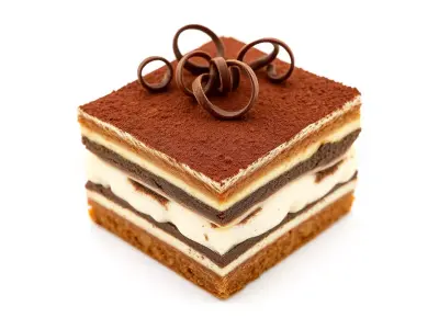 Chocolate Tiramisu Slice model pack Low-poly 3D model