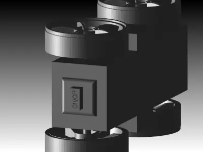 Balsa Battery Car Free 3D model