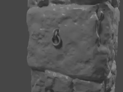 Ancient Pillar High Poly 3D model