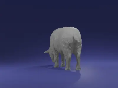 Grazing realistic Sheep for Diorama SLA Printing or decoration 3D print model