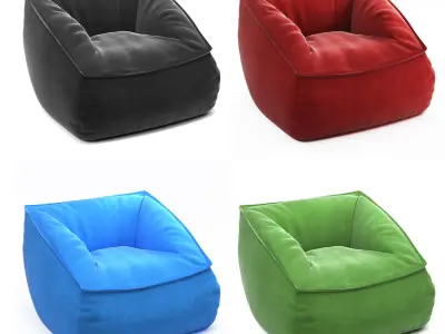 Vegan caramel modern lounger 3D model