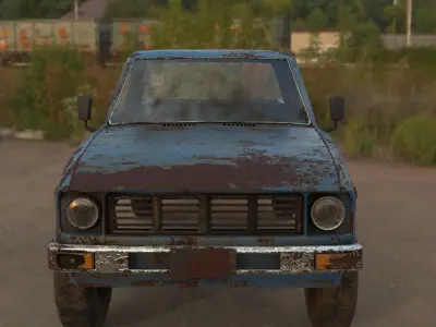 Rusted Car Low-poly 3D model by holy360