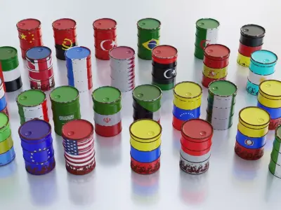 Steel Drum Gas - Barrel - Tambor de Gasolina 3D model