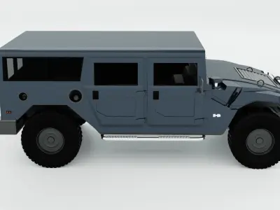 HUMMER H1 SUV READY FOR SUBDIVISION 3D model