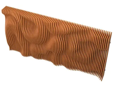 Parametric wall 3D model 11 3D model