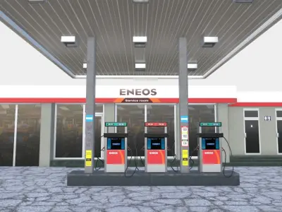 Petrol station 3D model