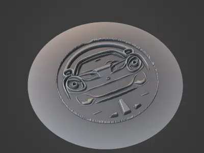 Car Medallion 3D print model 12