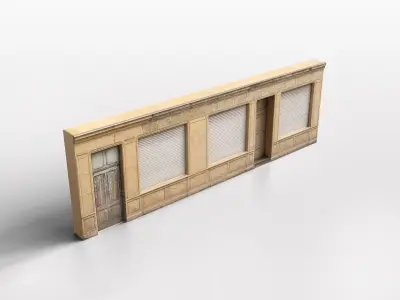 Old Market Realistic Asset Low-poly 3D model