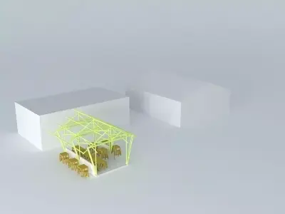 bamboo stall Free 3D model