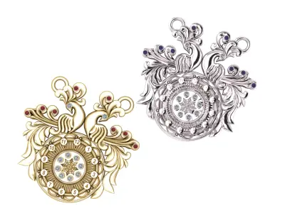 peacock pendan 3D print model