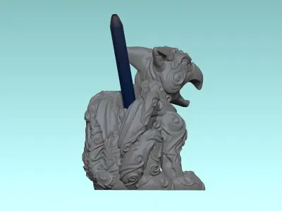 gryphon pencil holder 3D print model