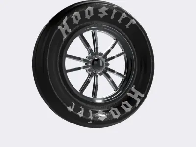 Drag Wheel COMBO Front RC Components Torx 17inch 5 stud 3D print model